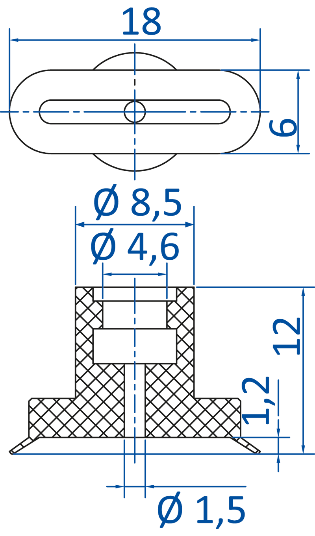 Овальная вакуумная присоска FIPA серии SKT-O 132.18x6.082.19 чертеж.png